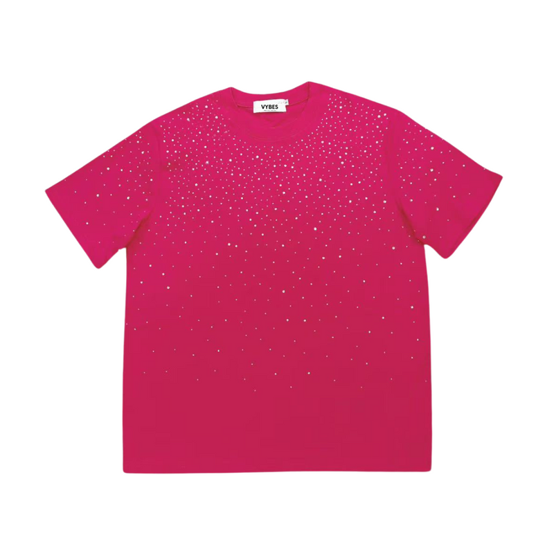 AALLYVA Classic Rhinestone Tee Back
