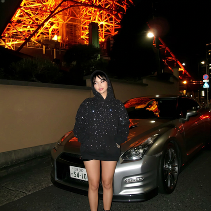 Viral Aallyva Rhinestone Hoodie